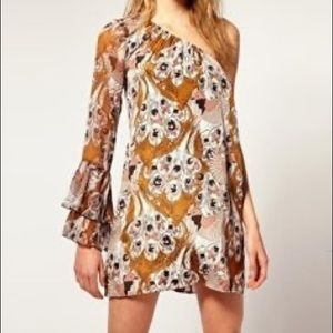 ASOS mini dress peacock design size small